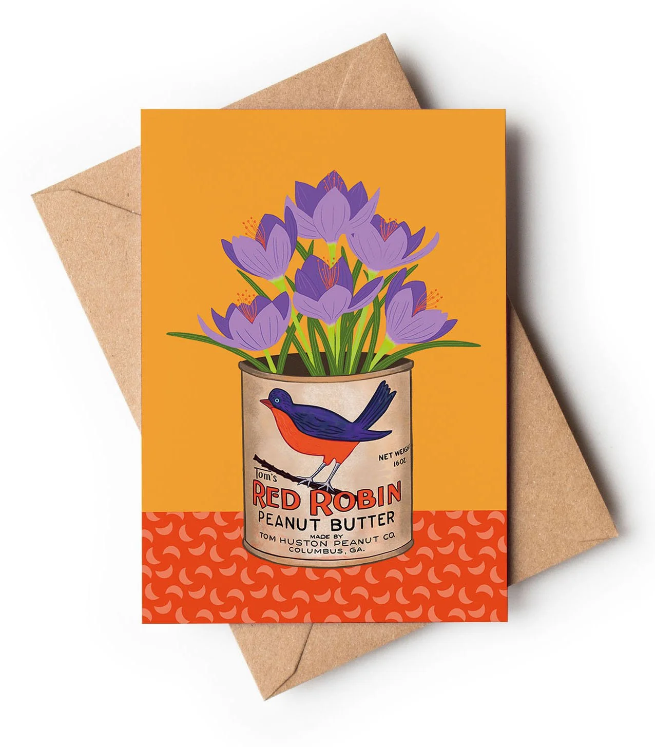 Crocus Tin / A6 Greetings Card