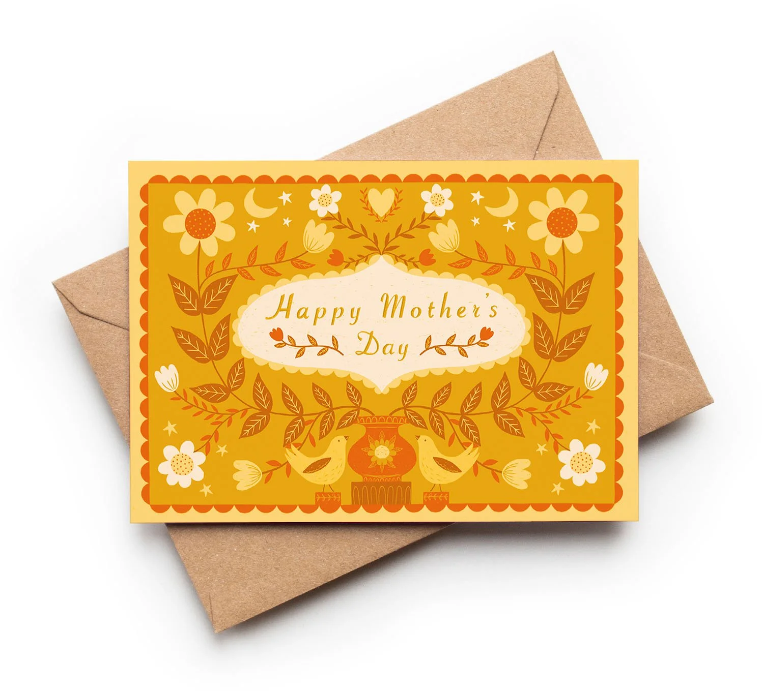 Folk Style Mother's Day / A6 Card