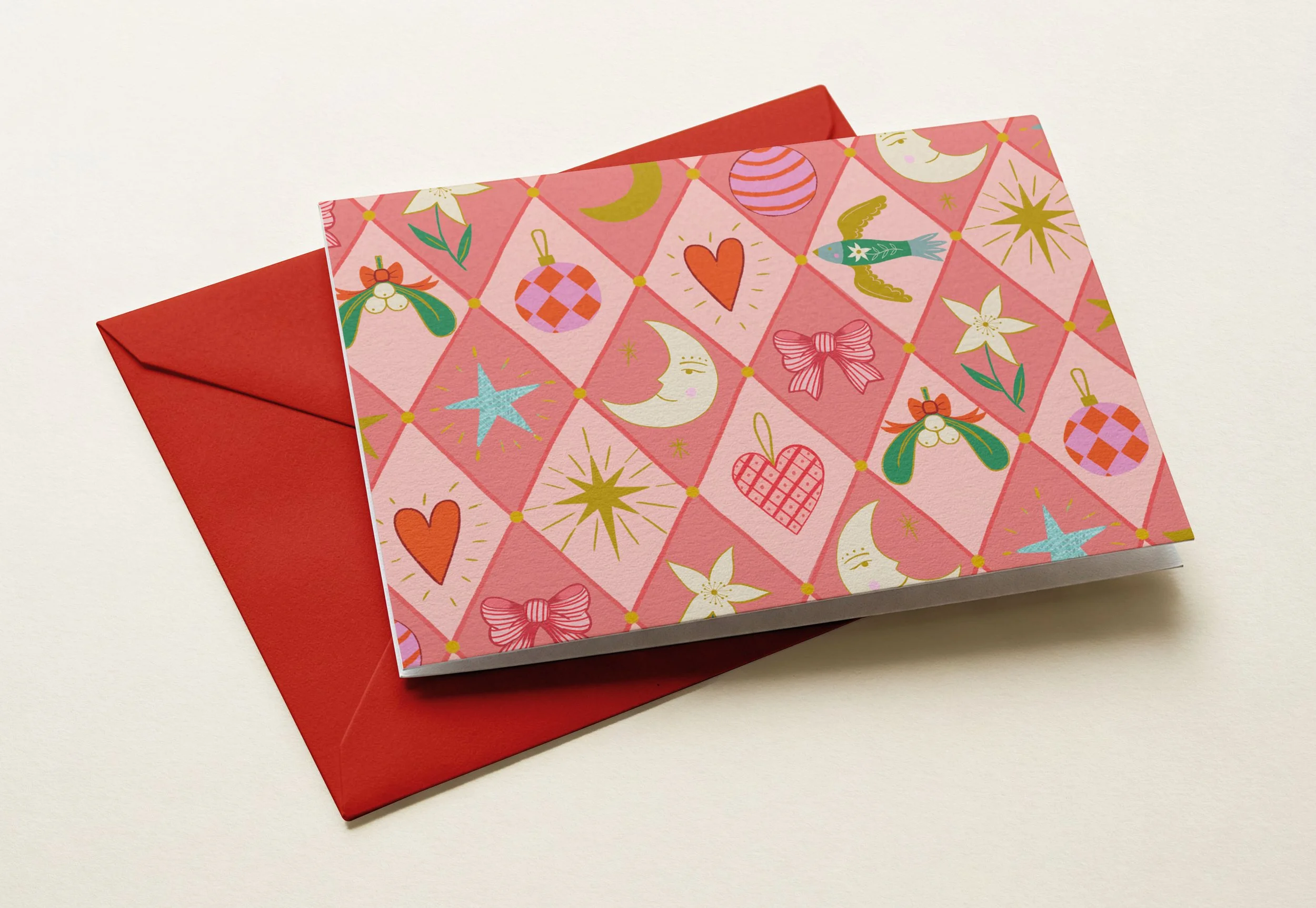 Christmas Charms Tile  / A6 Christmas Card
