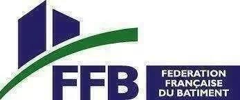 Logo de la Fédération Française du Bâtiment (FFB) avec trois bâtiments stylisés en bleu et vert, et le texte 'FFB Fédération Française du Bâtiment'.