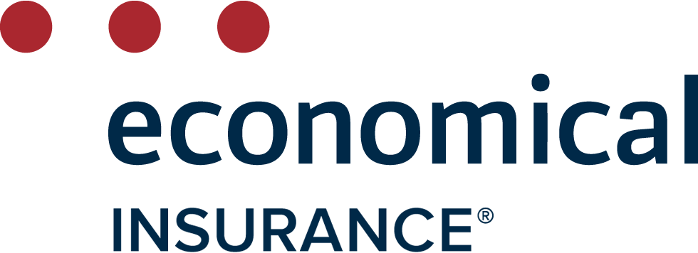 Economical Insurance logo with red dots and blue text.