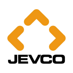 Orange geometric logo with the text "JFVCO" in black underneath.
