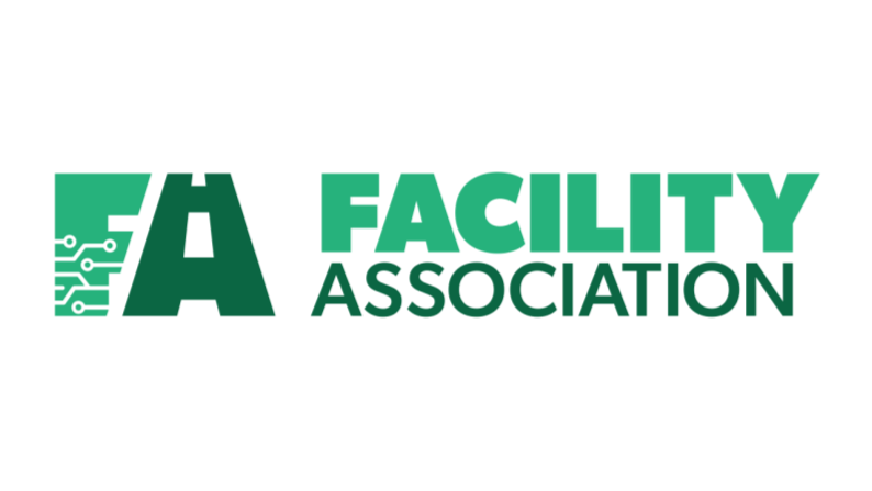Logo of the Facility Association featuring a stylized 'FA' with circuit lines and the words 'Facility Association' in green and black text.