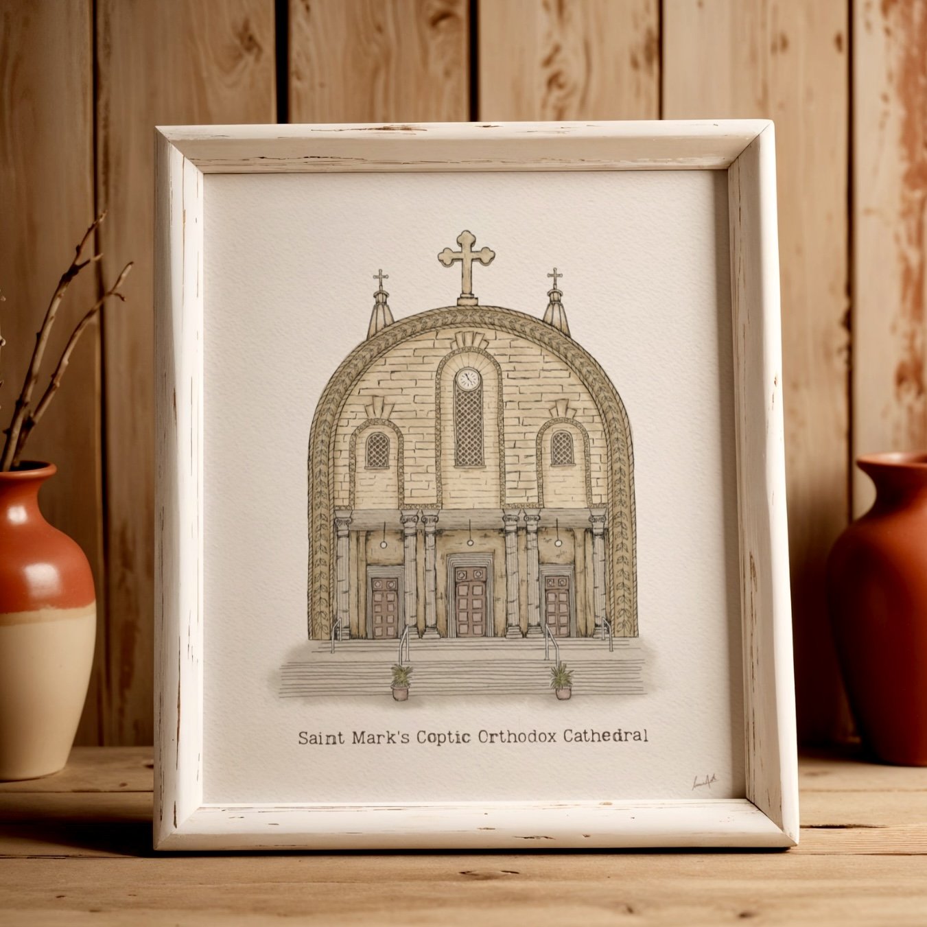 Custom Watercolour Sketch Building