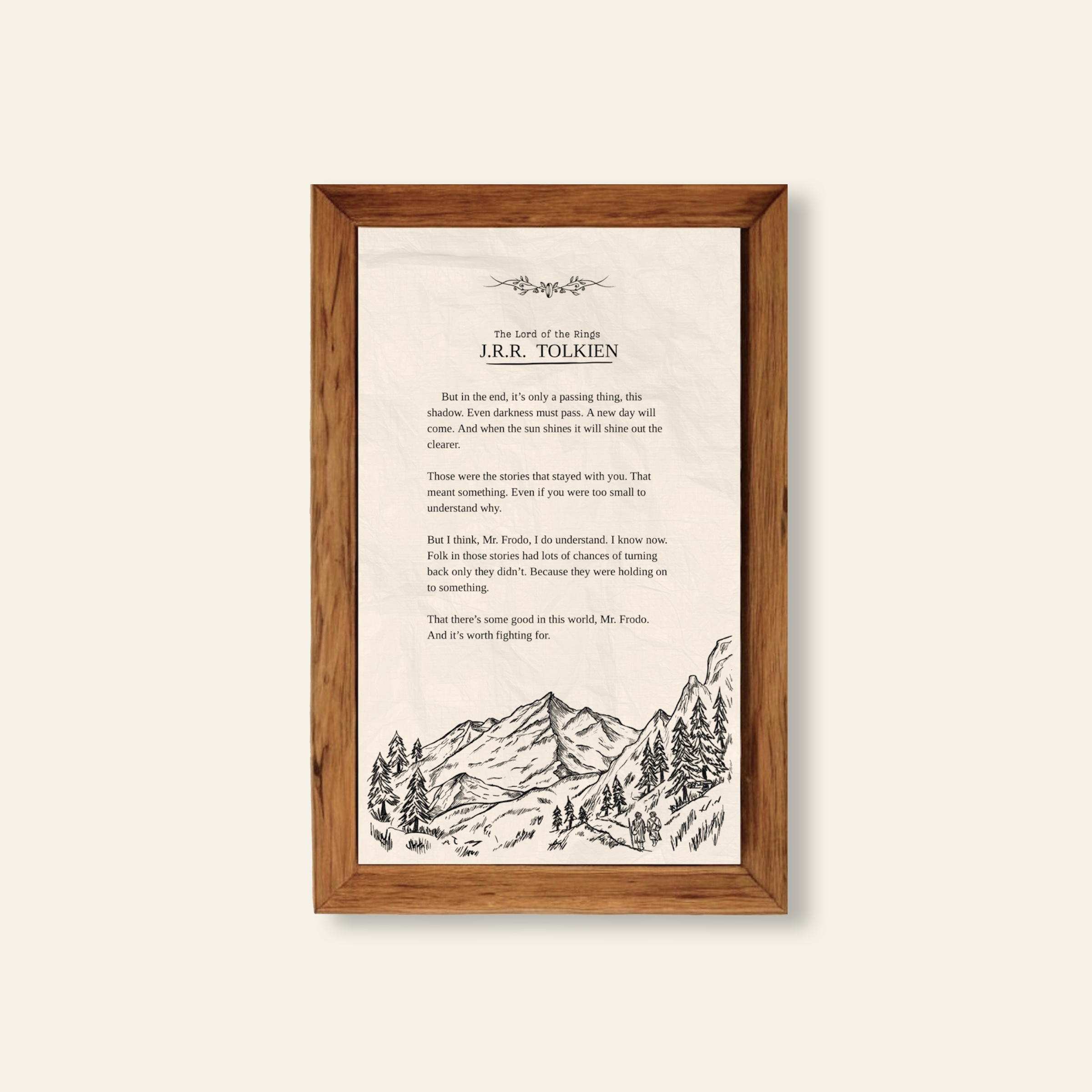 Mountain range with snow-capped peaks behind a hilly landscape with a modern building in the foreground.