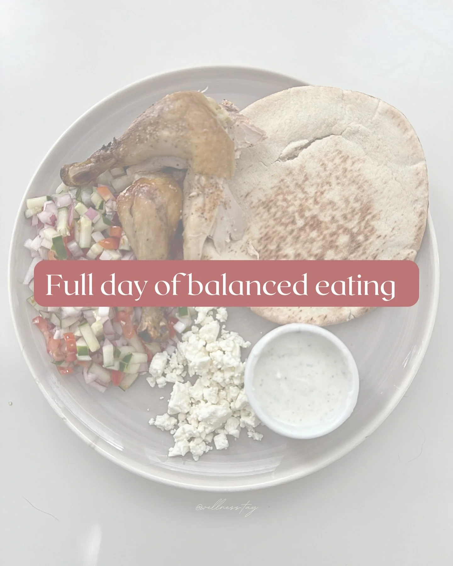 Swipe to see an example of a balanced day of eating, snacks included + how to make healthier picks when eating out ➡️

**my portion sizes may not reflect your needs**

#balanceddiet #nutrition #healthymeals #healthandwellness #dietitian