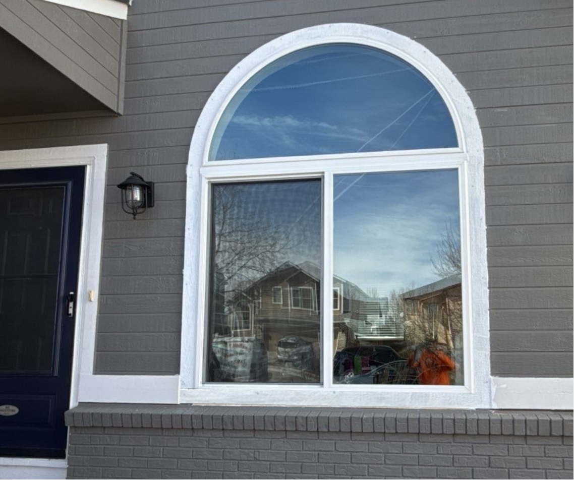 New  vinyl window in siding