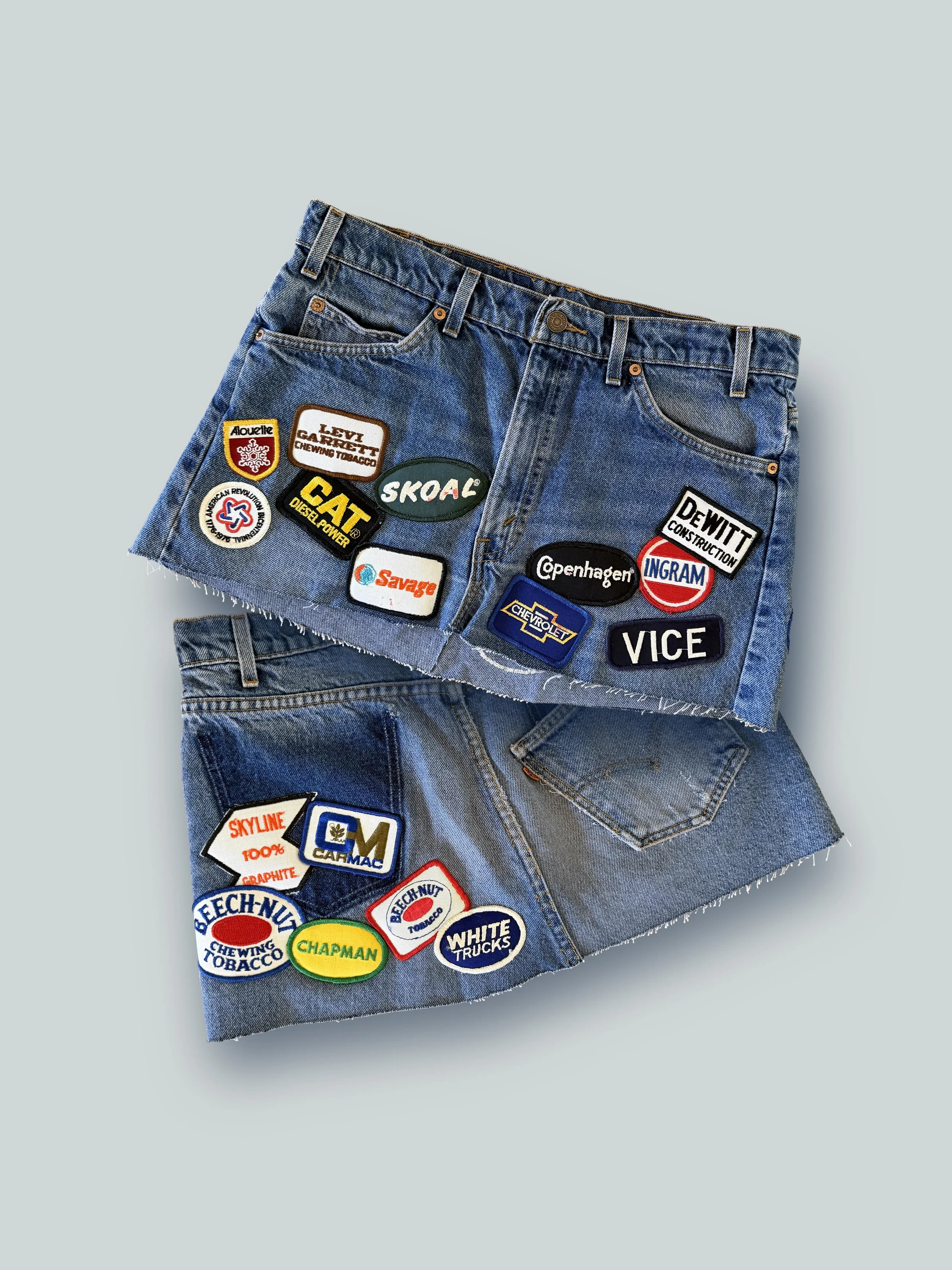 "THE DENIM MINI" (re)IMAGINED VINTAGE LEVI'S SKIRT