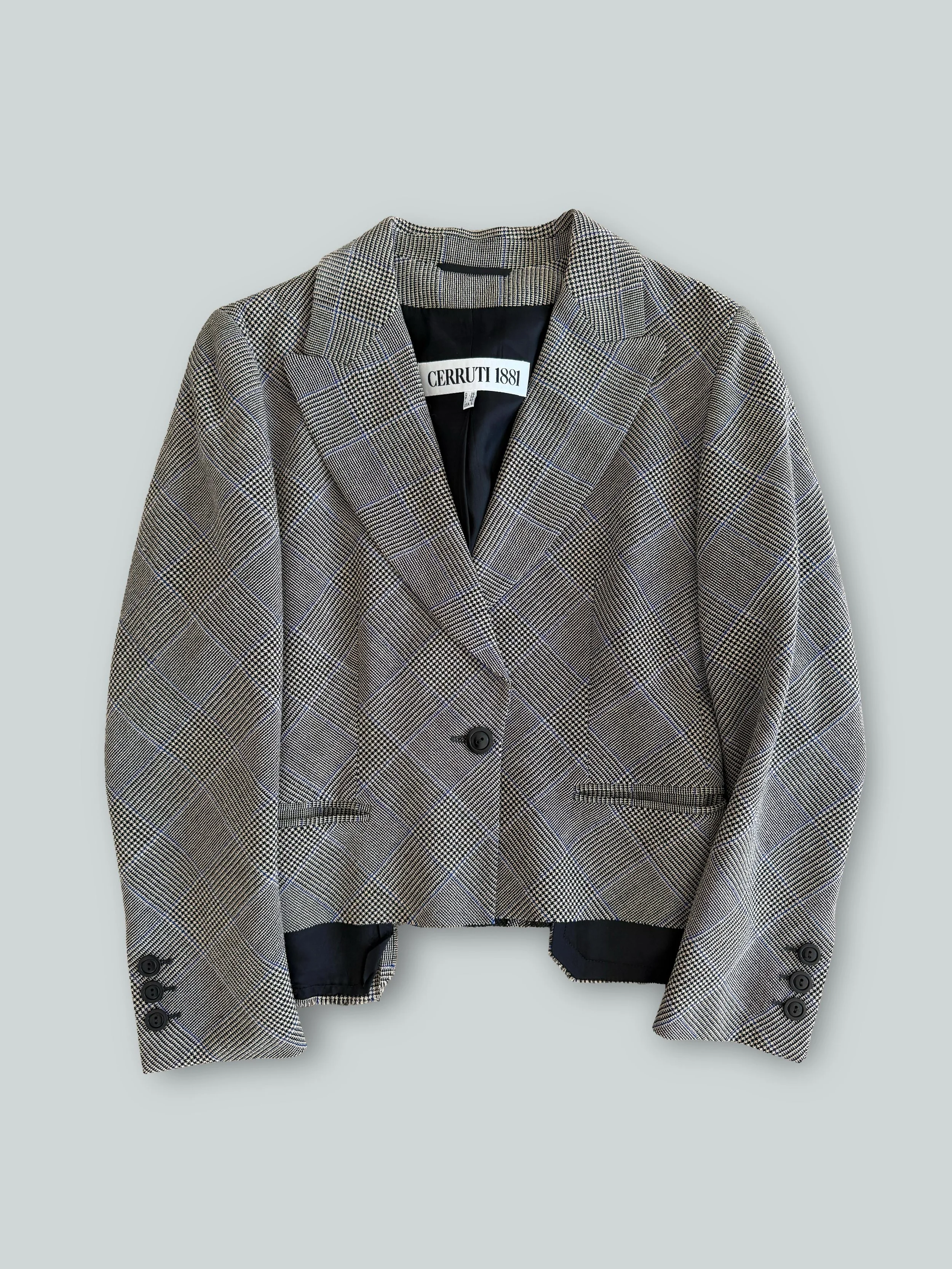 CERRUTI 1881 GLEN PLAID SUIT JACKET -circa 80's