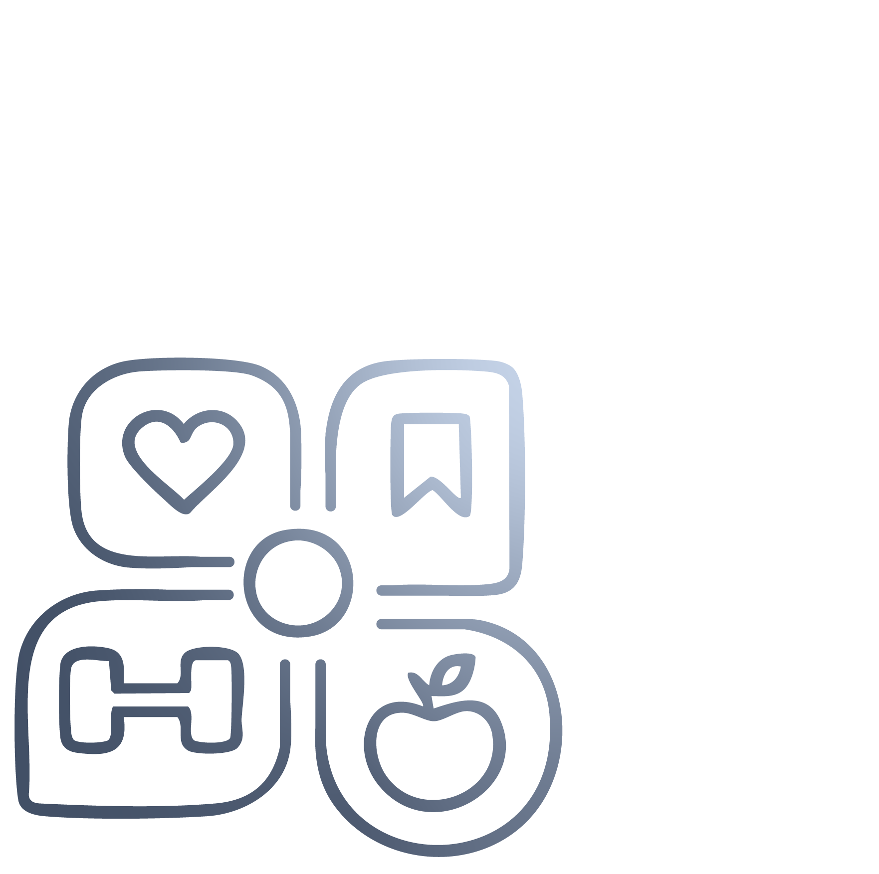 Illustration of a gray caduceus symbol, representing healthcare, on a reflective surface.