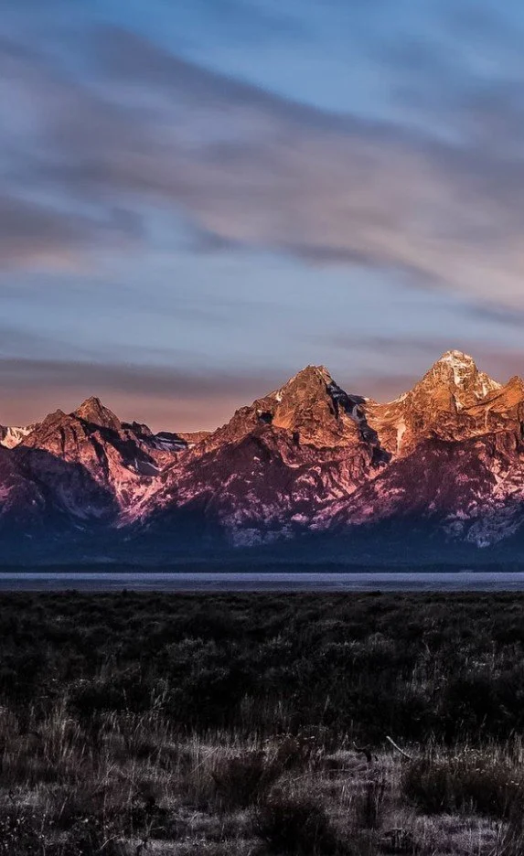 photo of the progression of a mountain landscape