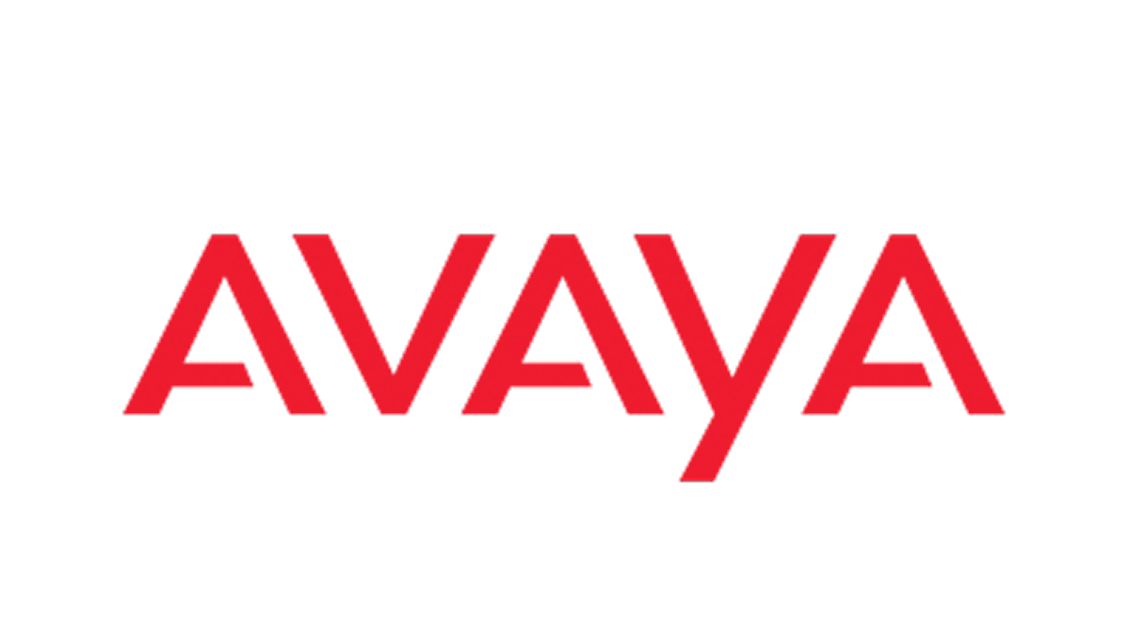 The word -AVAYA- written in stylized red font on a black background.