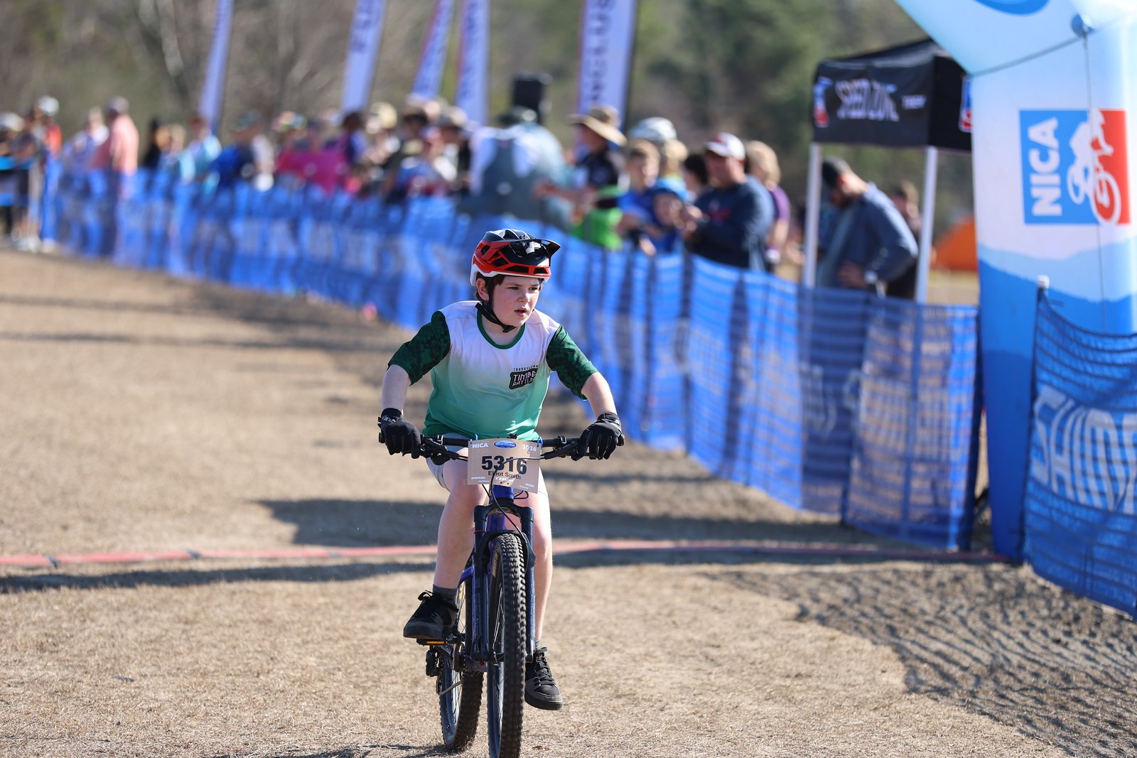 5th Grade Racer @ finish line