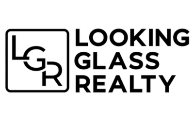 Logo for Looking Glass Realty with a stylized house and the company name.