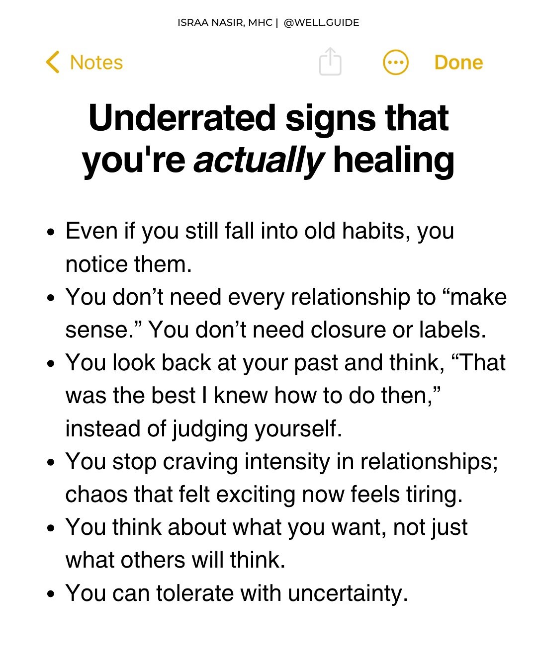 Research on habit formation and neuroplasticity shows that our brains and bodies shift through repetition: tiny choices, small corrections, moments of doing something slightly differently than you did before. You stand up for yourself a little sooner