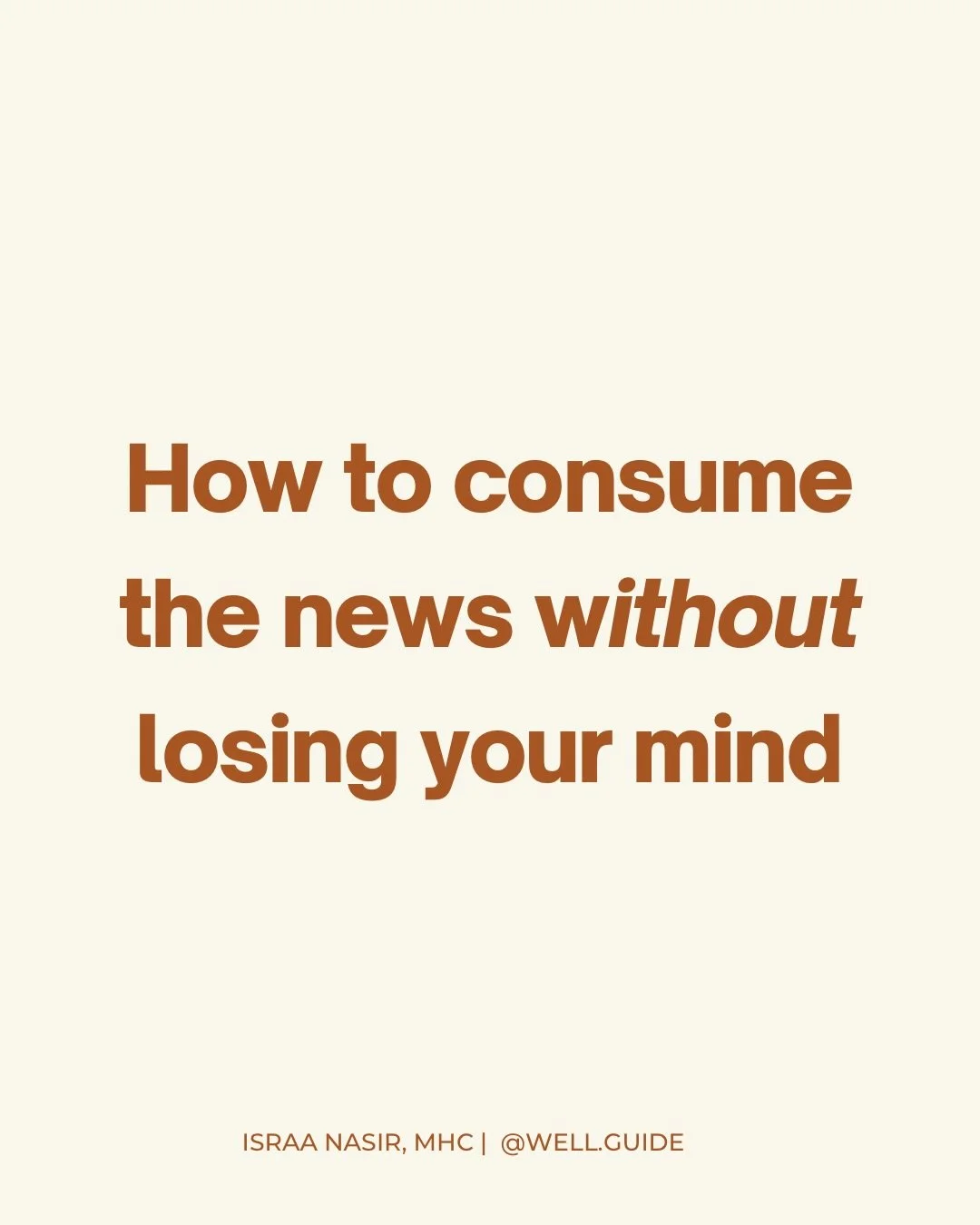 We can&rsquo;t just ignore the news. 

Consuming the news matters because it is one of the ways we stay in relationship with the world we live in. It helps us make informed choices, vote with context, advocate for what we care about, and show up for 