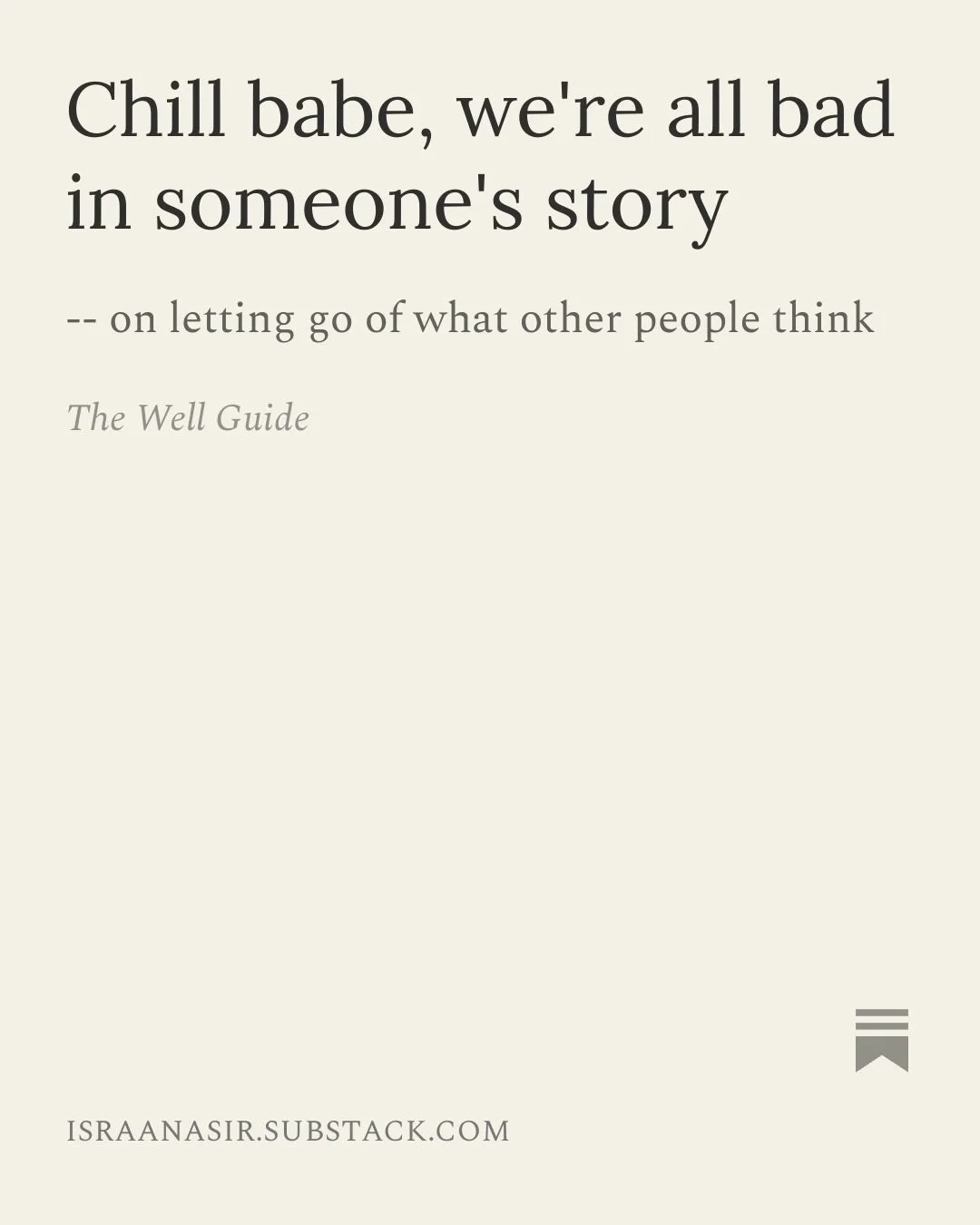 How much of your life have you spent worrying about other people&rsquo;s opinions?
In this essay, I will to explore what is happening underneath the spiral of caring about other people&rsquo;s opinions, and what it looks like to choose integrity over
