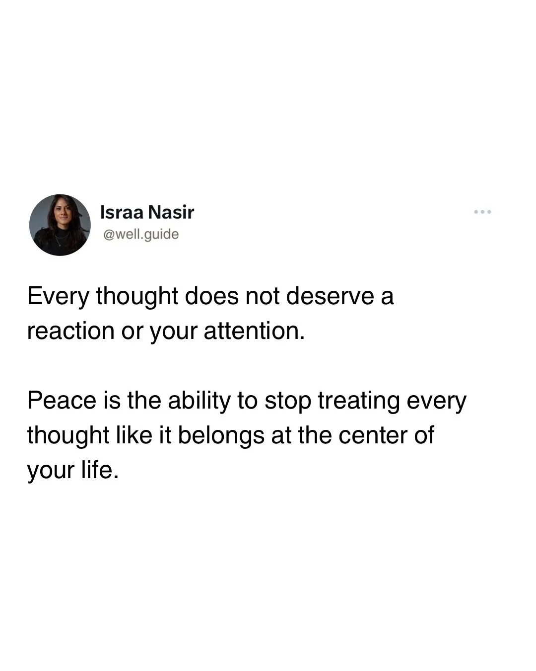 Not every thought is important just because it showed up. 

A lot of people move through their inner world as if every thought is a notification that needs to be opened, analyzed, and answered. But thoughts are not commands. They are not always truth