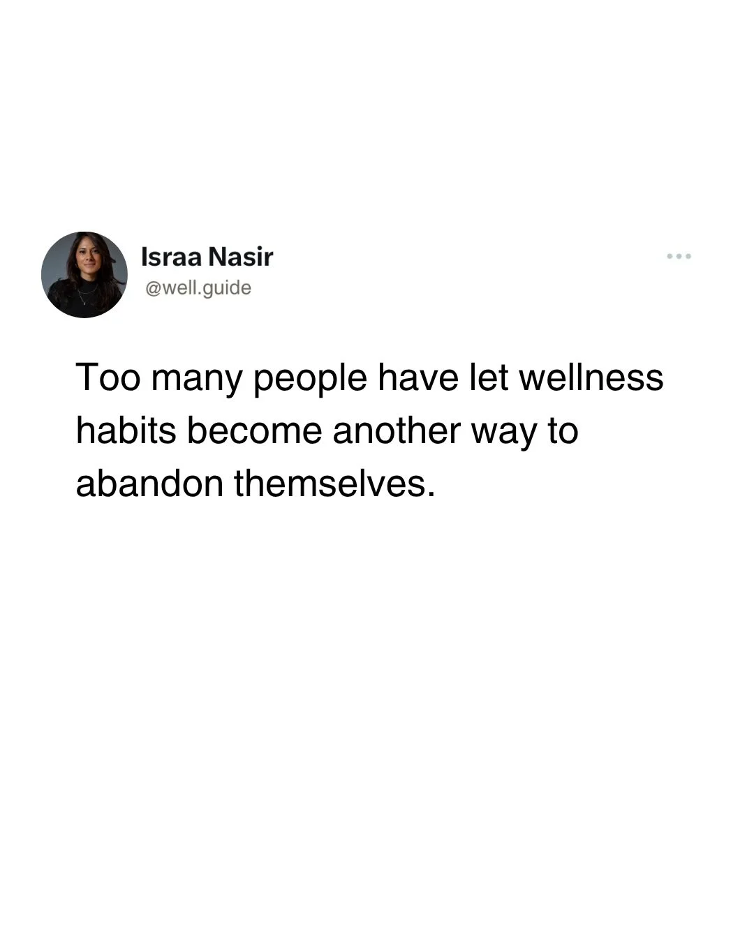 There&rsquo;s a version of wellness that looks like self-care but is self-abandonment. It&rsquo;s not obvious because the habits themselves are neutral or even genuinely good, like exercise, sleep hygiene, journaling, meditation, clean eating. The is