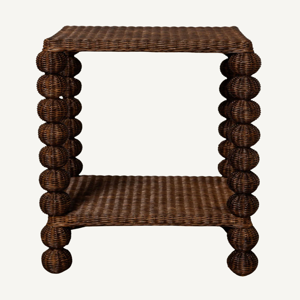 Bobbin Rattan Side Table | $1,128