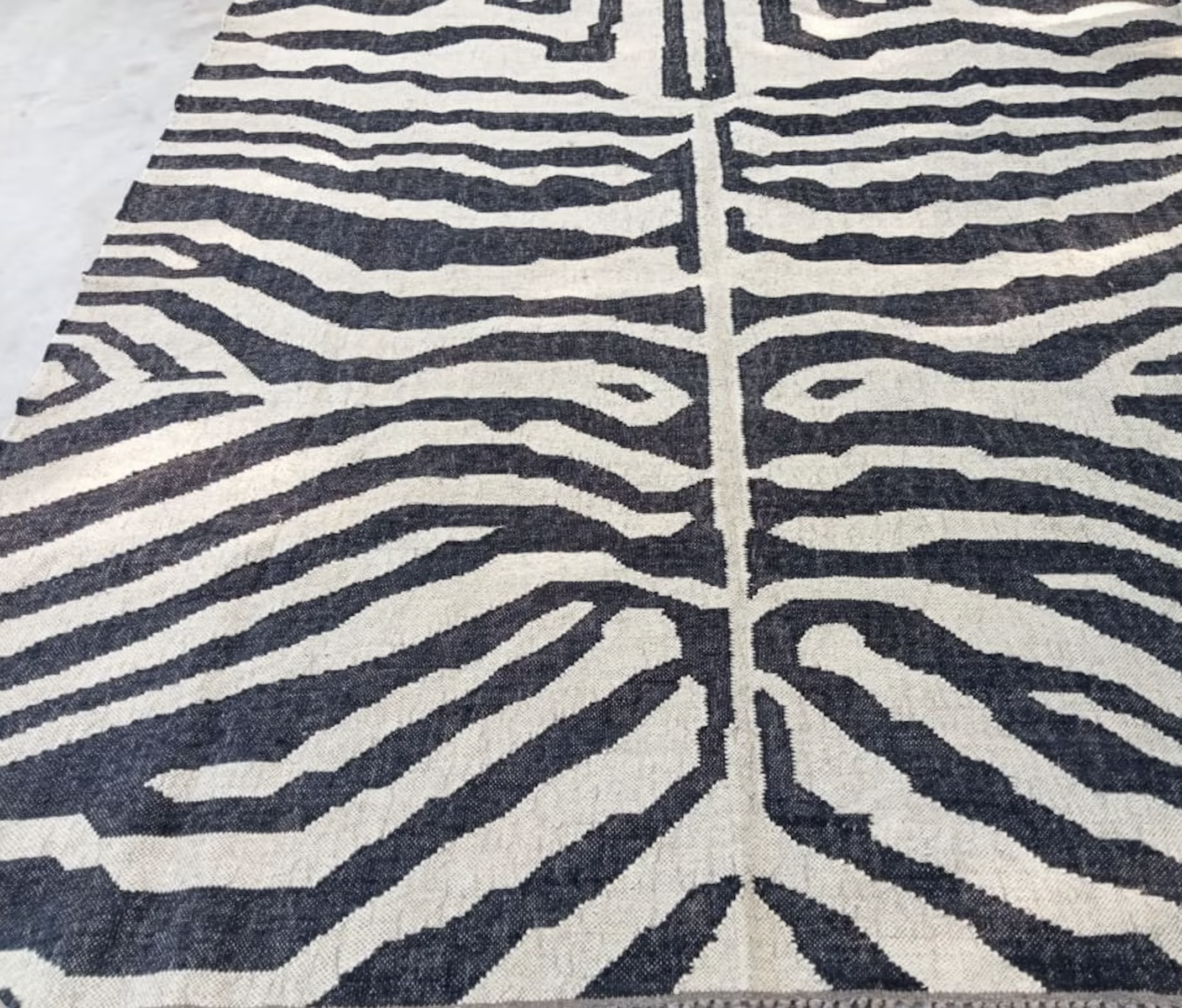 Handmade Zebra Kilim Rug | $923