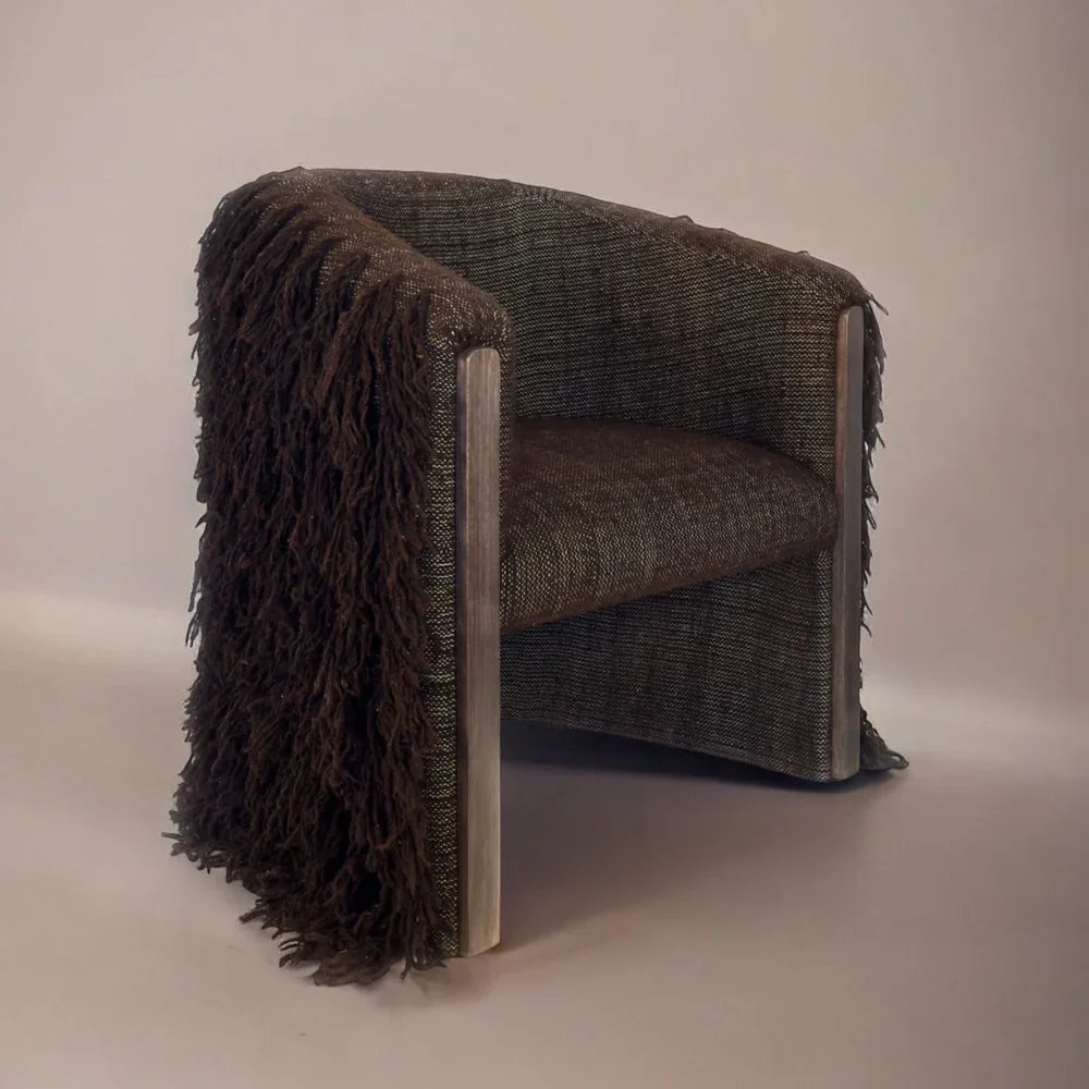Black Hilana Wool Chair by Diego Olivero | $3,999
