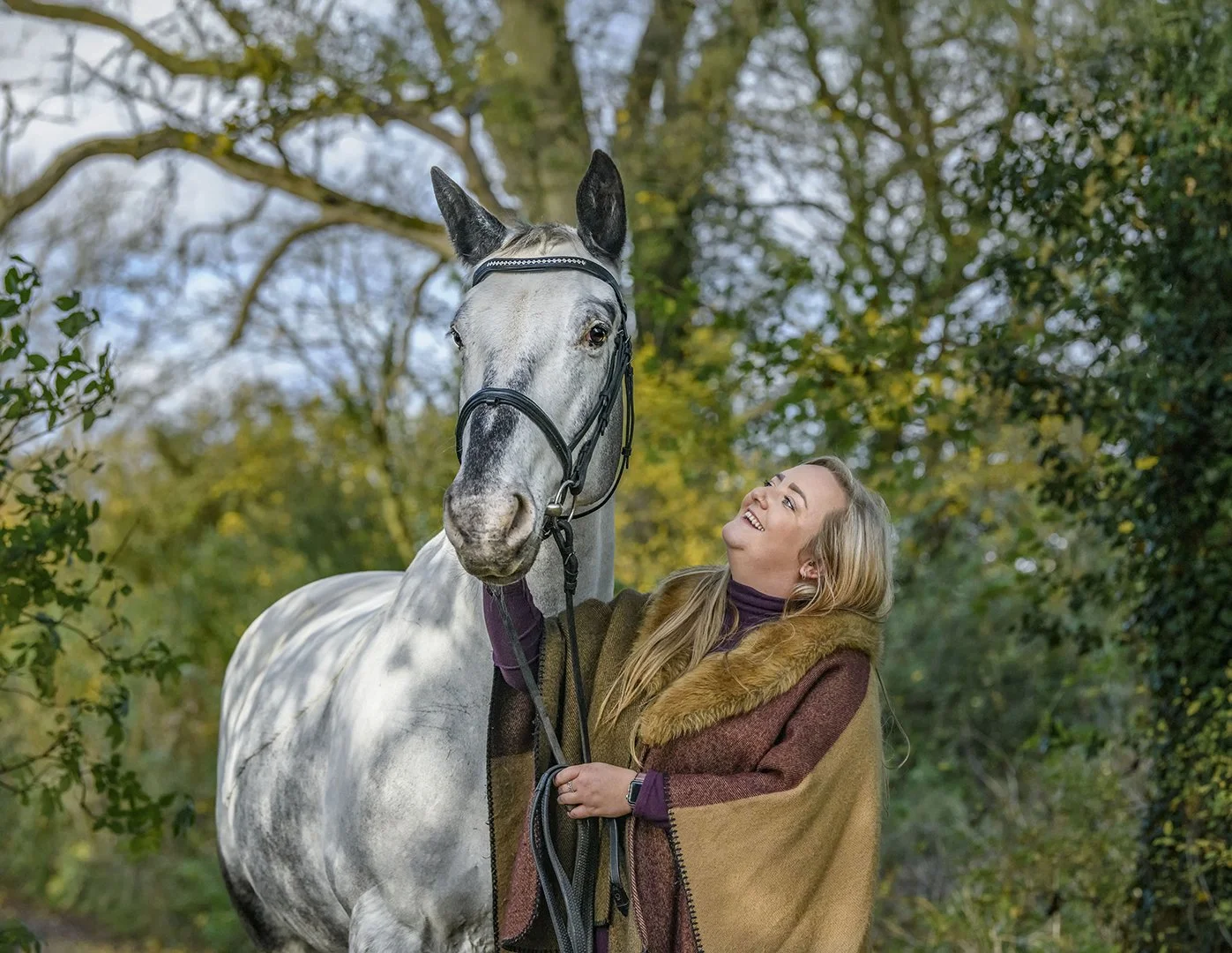 Jan Webb Equine Portrait Photography Autumn Poncho.jpg