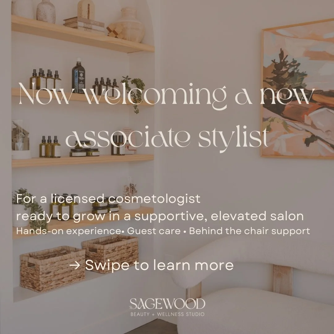 We&rsquo;re growing our team at Sagewood ✨✨

We&rsquo;re looking for a licensed cosmetologist who&rsquo;s ready to step into a supportive, fast-moving salon environment and gain real experience behind the chair.

This is an associate role with hands-