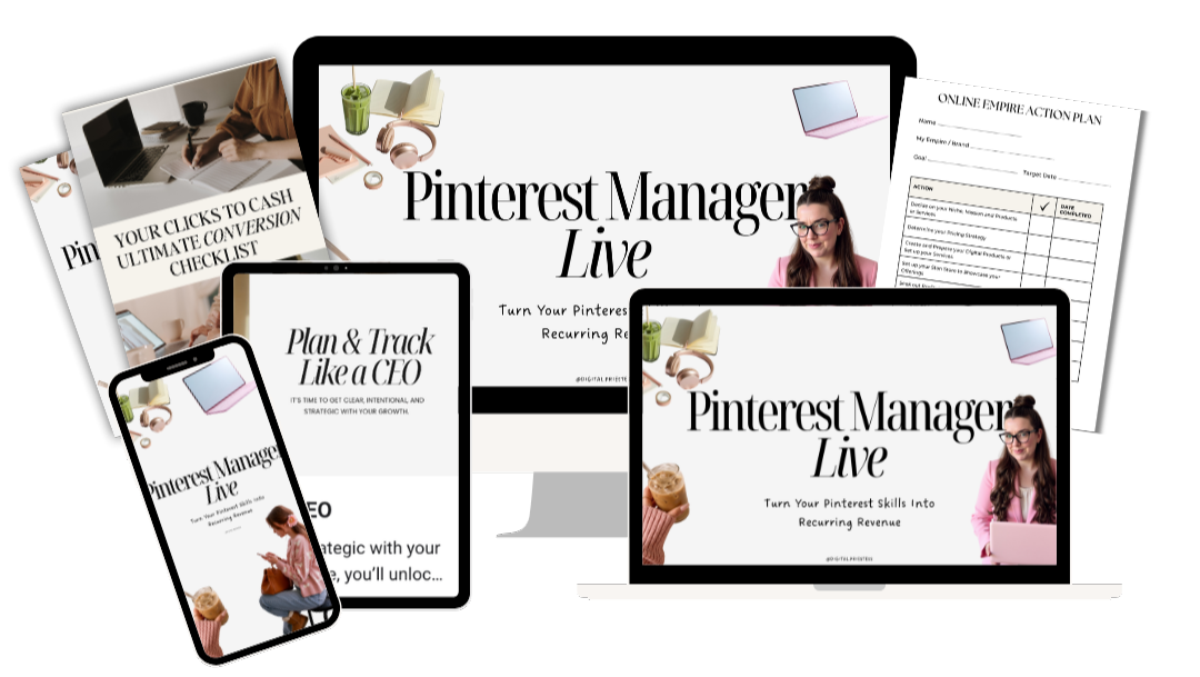 Example of free pinterest manager course