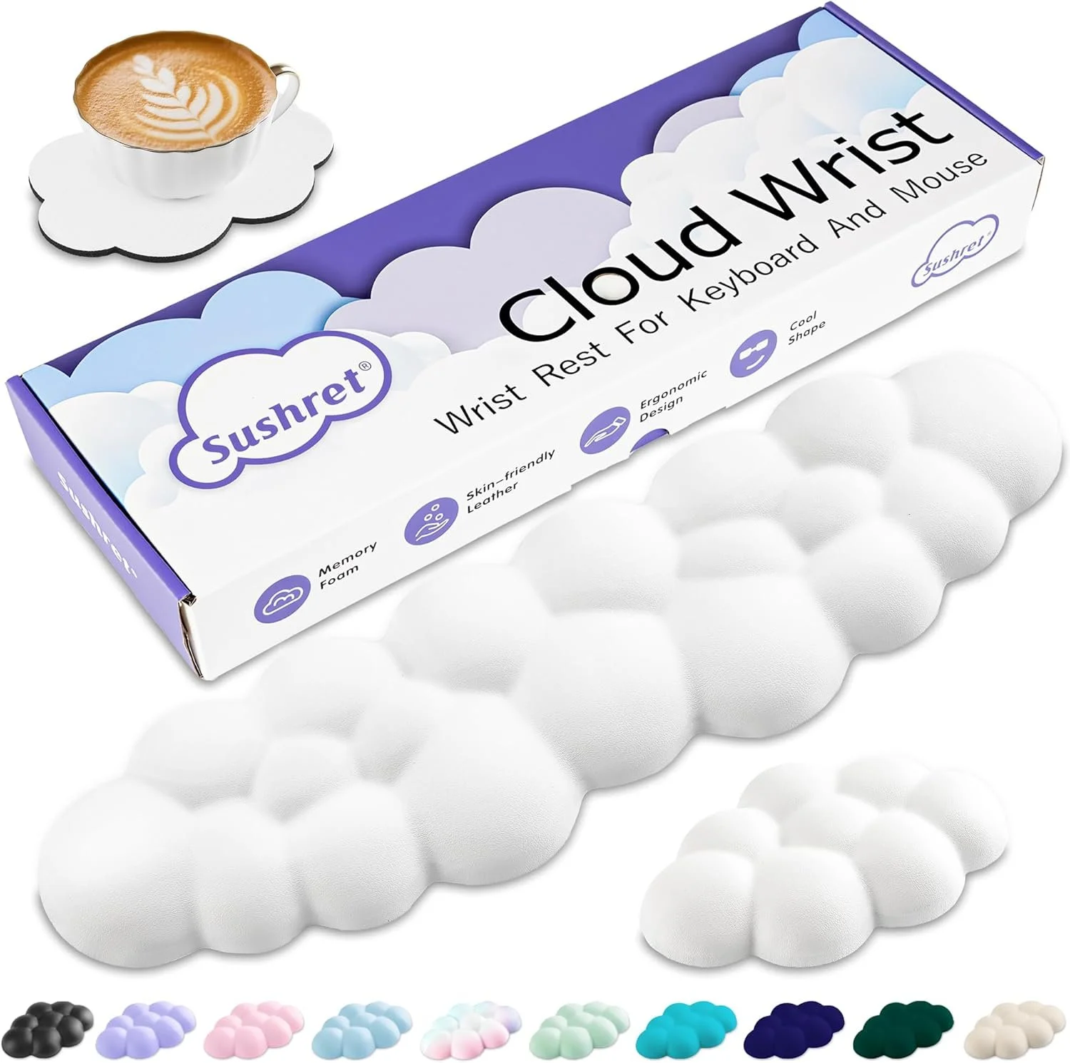 Cloud wrist rest for 'My Cosy Home Office Setup - Aesthetic Desk Finds for the Work From Home Girlie'