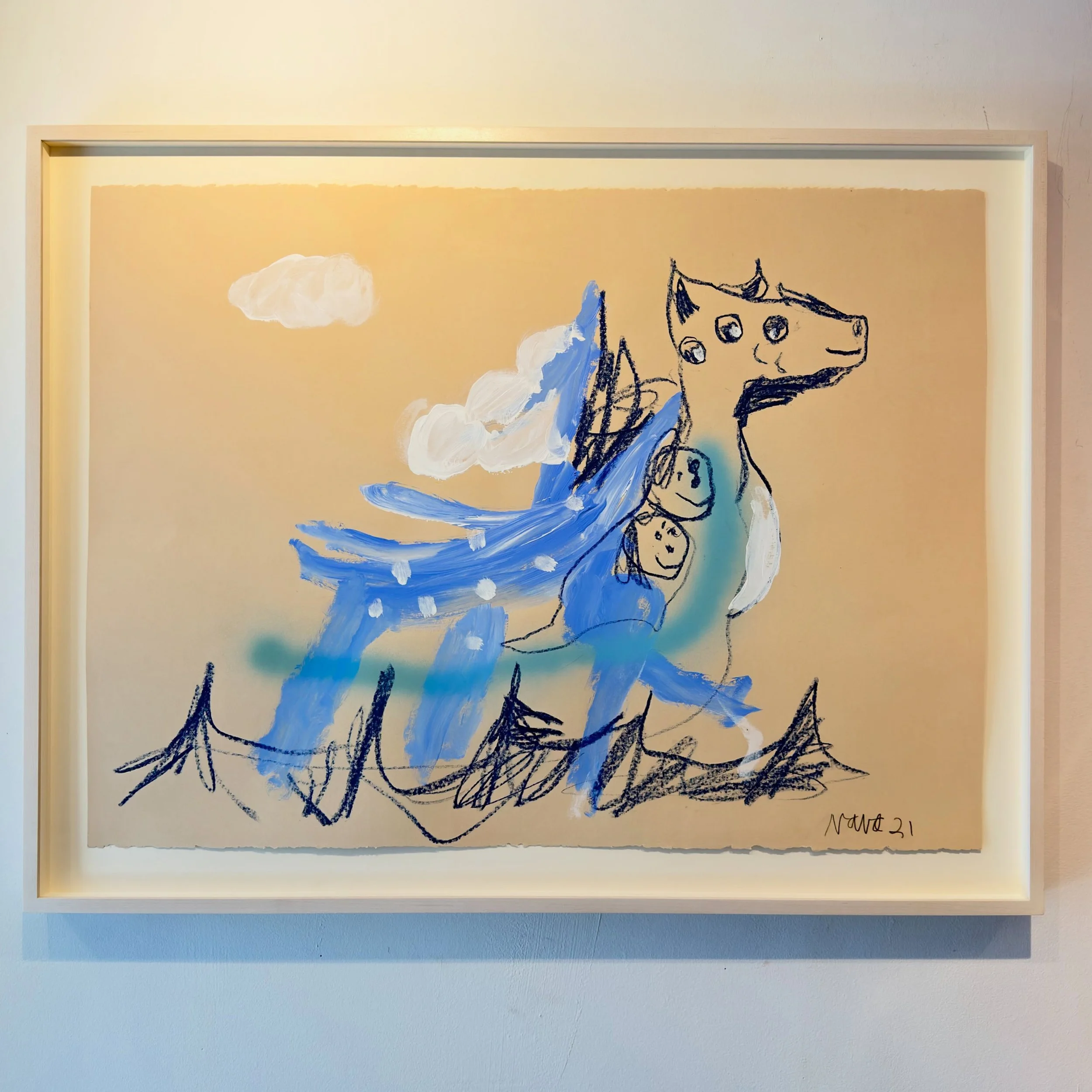 Always a treat when a Robert Nava original comes through!
Framed in a classic white wash hand joined maple 
@robertnava7
@pacegallery