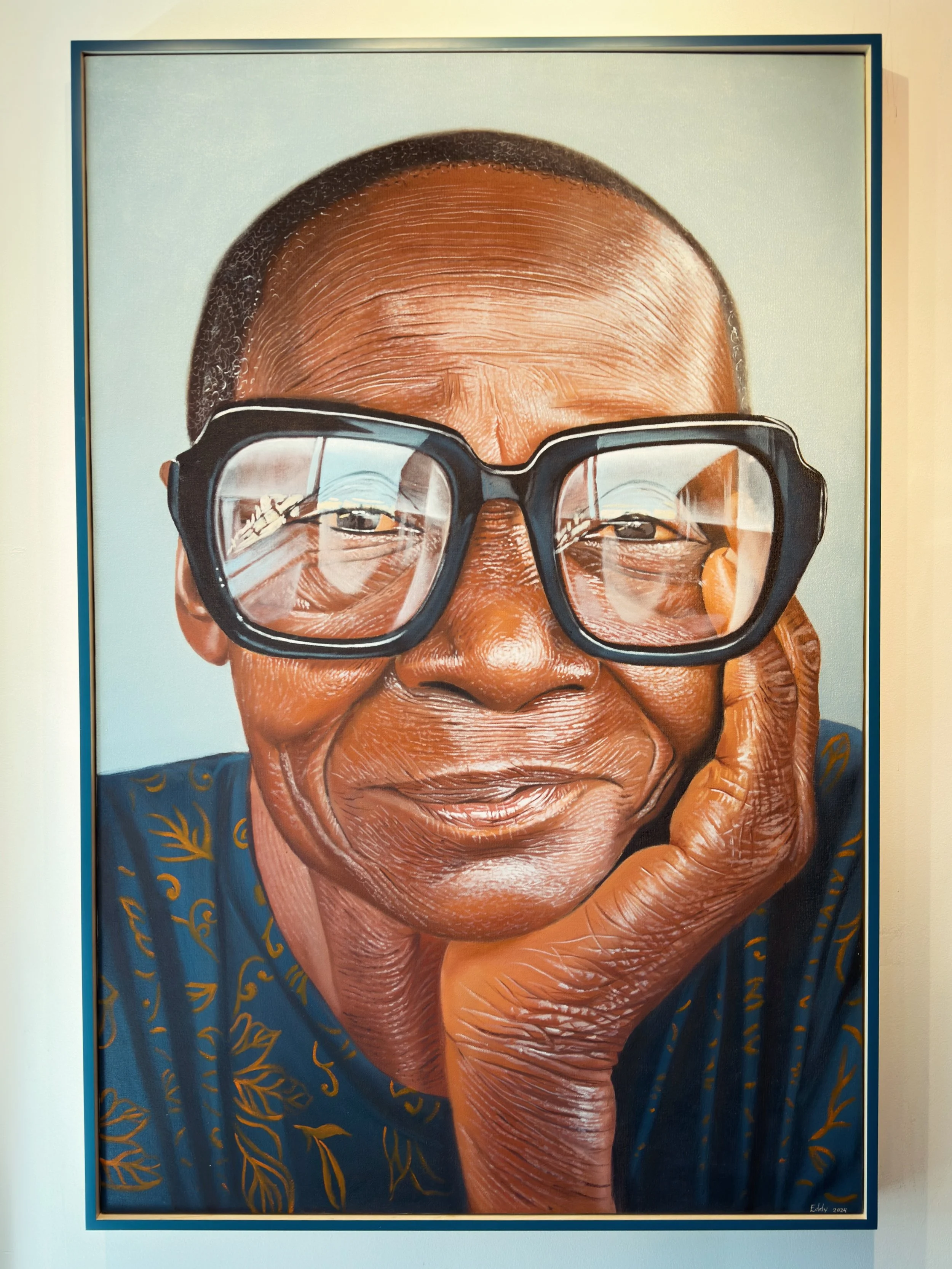 Of course the framing is exceptional here&hellip;&hellip;.but can we take a moment for these gorgeous painting&rsquo;s by @eddybeuer 

Designed for @keithlbrooks