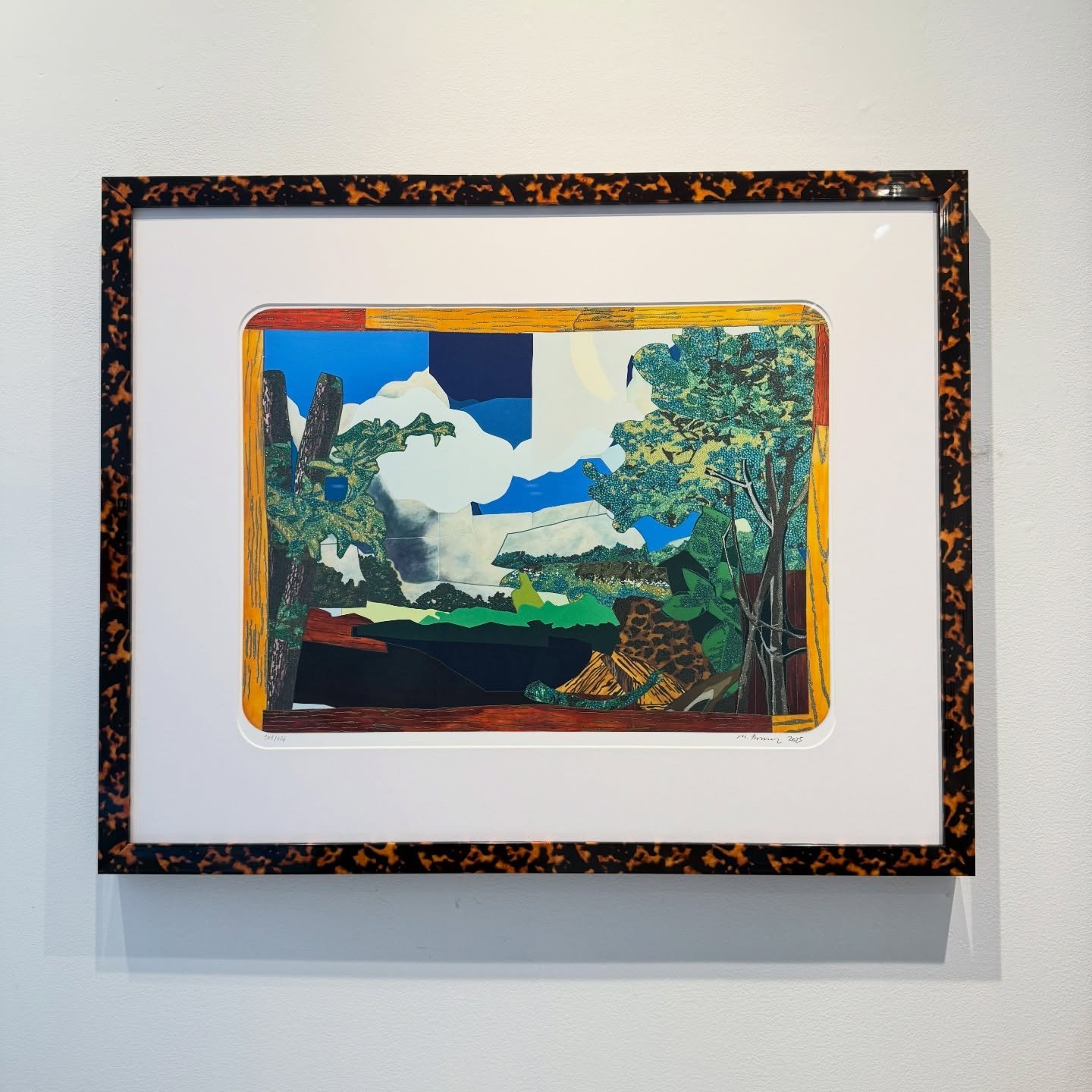 Here&rsquo;s another beautiful landscape piece by @mickalenethomas in our new tortoise frame with the mat cut in rounded corners❤️
Designed for he talented and beautiful Kesha Franklin  @haldeninteriors 

#avanteart 
#mikalenethomas 
#framedbyria
#cu