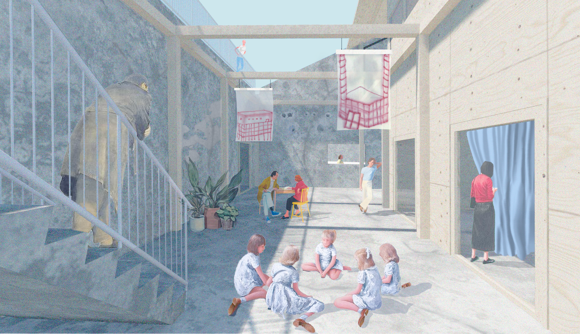 ~ suspended drawings by Alice Zerini-Le reste ~