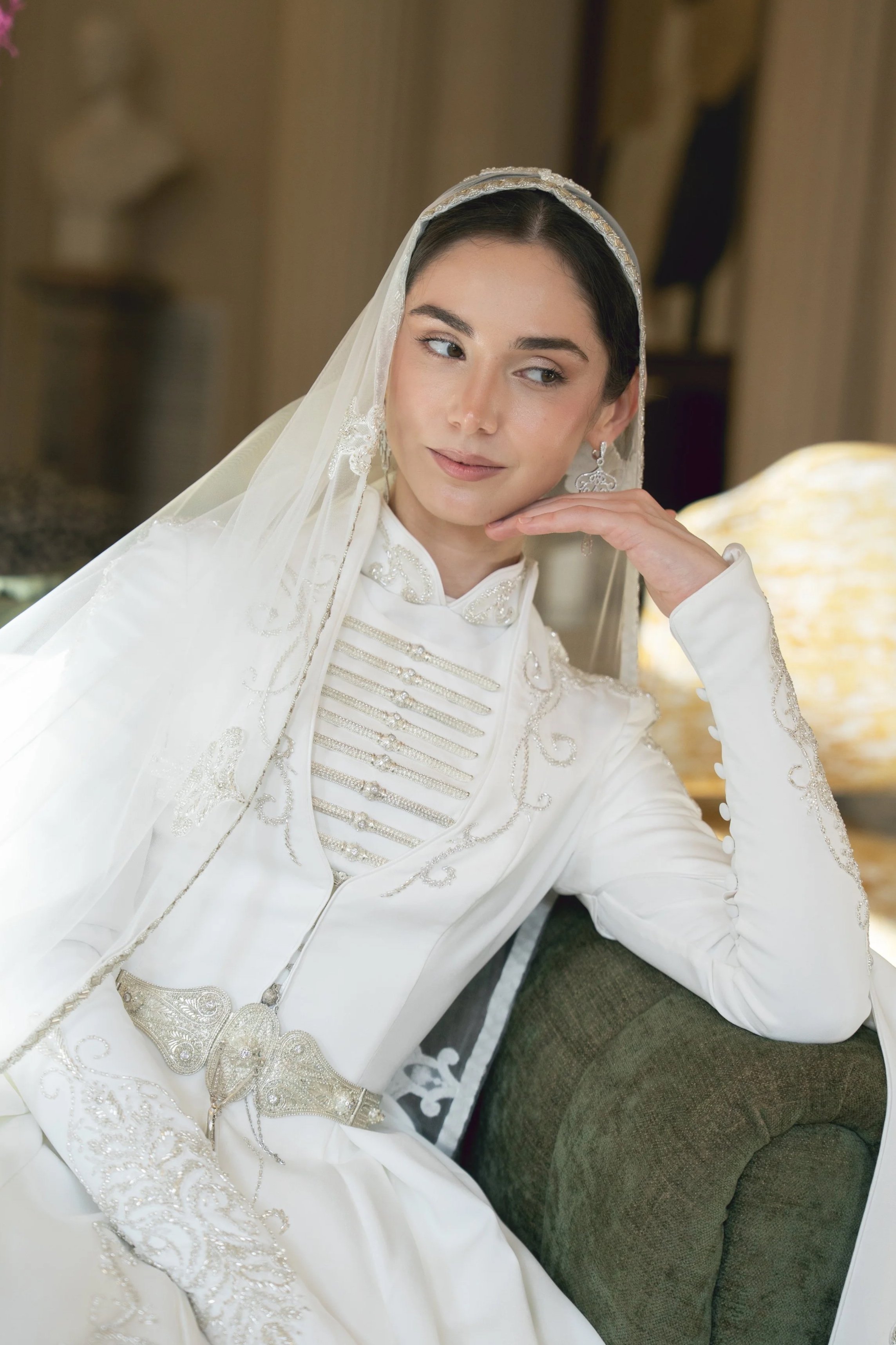 Caucasian bride portrait