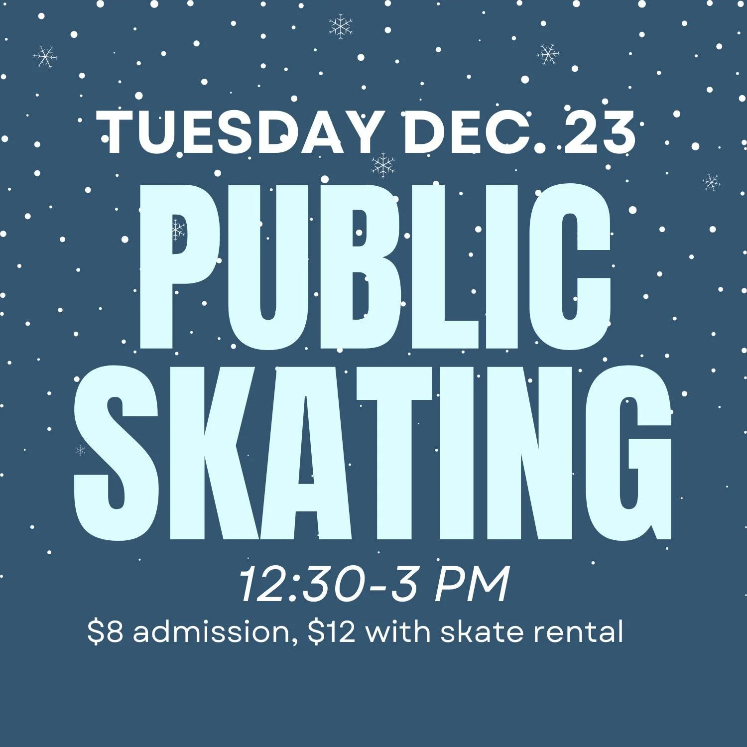 Don't miss public skating today at 12:30!

 #iceskating #publicskate #winterfun #thegardenicearena #stevensvillemi #stjosephmi