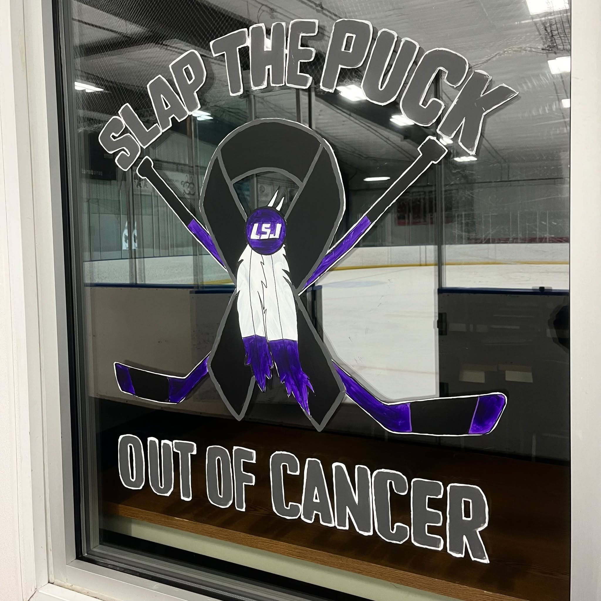 We're ready to #slapthepuckoutofcancer this weekend at the Garden Ice Arena! Thank you so much Ruby for your beautiful work!