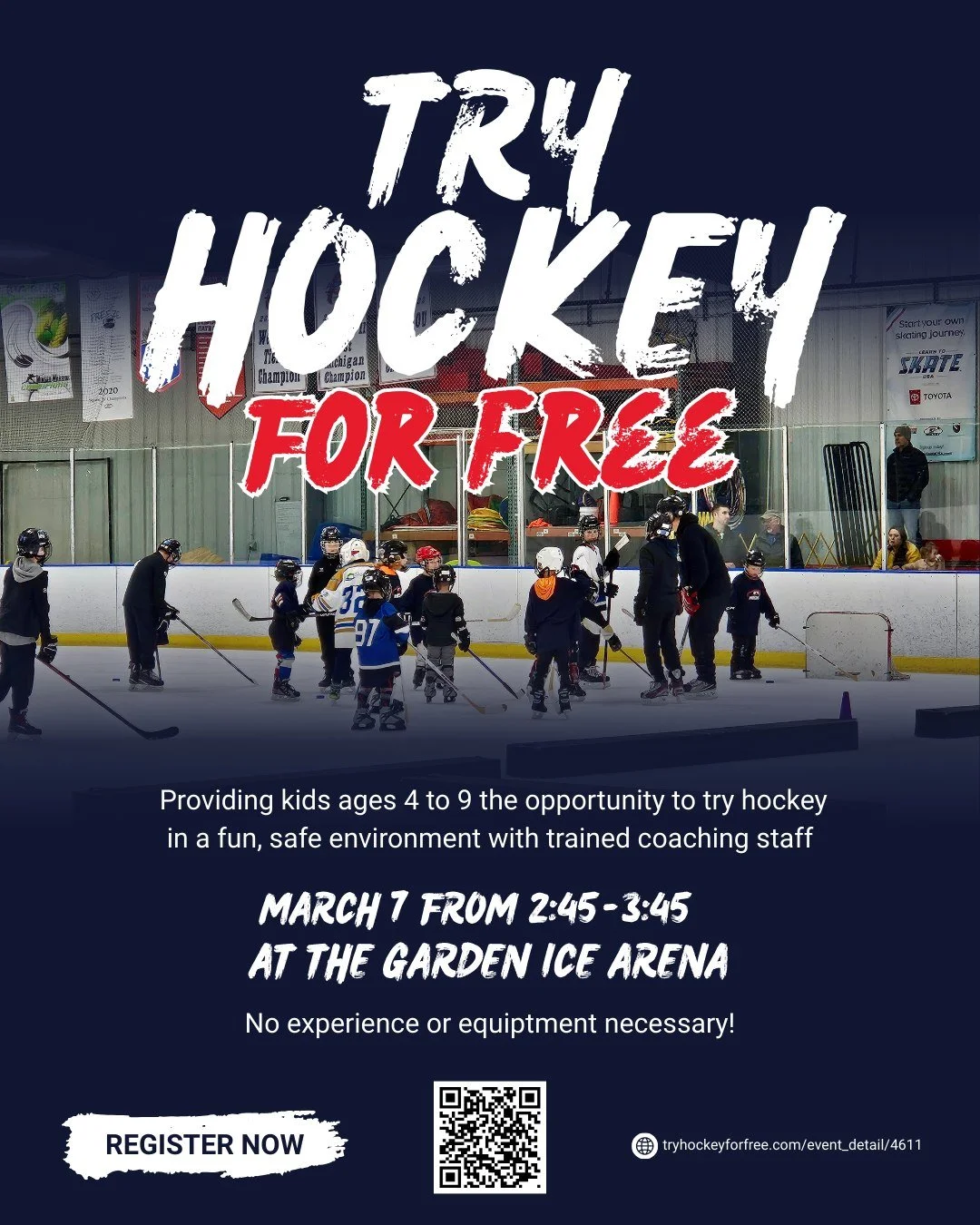 Is your child interested in ice hockey? Give it a shot at our Try Hockey For Free event on March 7th for children ages 4-9! 

#tryhockeyforfree #thegardenicearena #gardenwolves #youthhockey