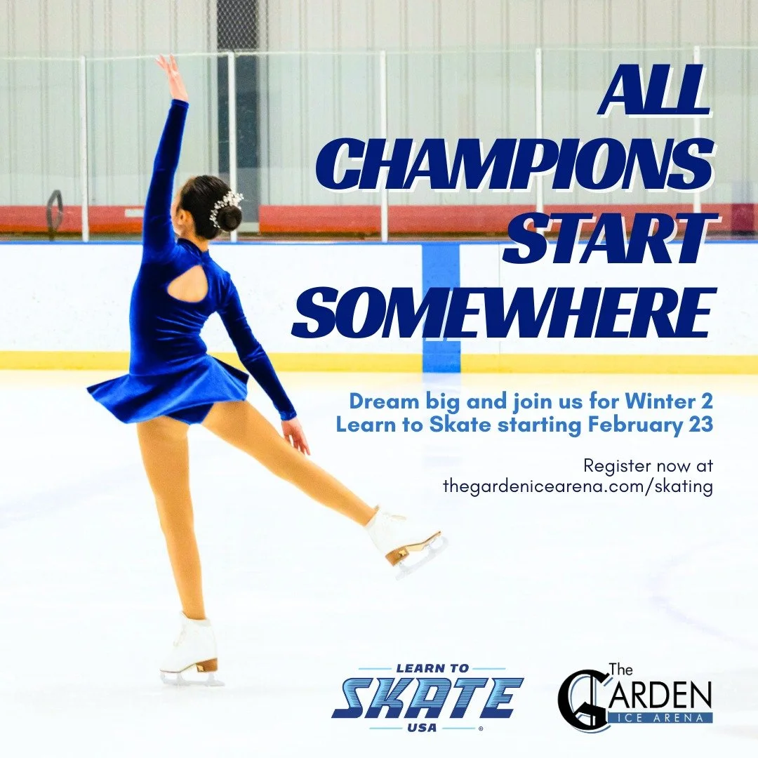 The Olympics are an inspiring time for all of us! Whether you're ready to jump into competitive sports, or just looking to try something new, the Garden Ice Arena has something for you! 
Learn to Skate classes are the foundation of our programs, teac