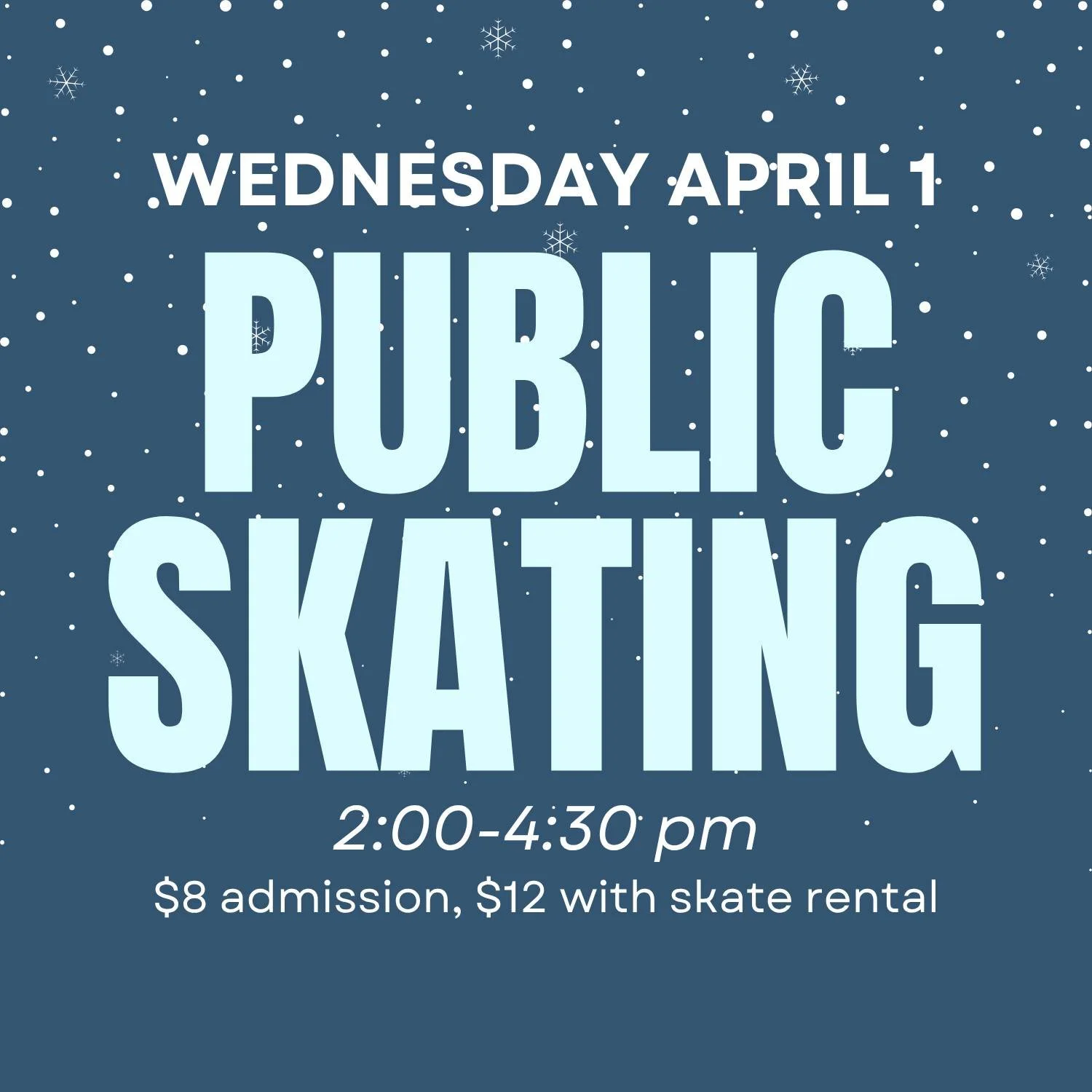It's not a trick! We have public skating today from 2-4:30 and Sticks + Pucks afterwards from 5-7! Don't miss our last Sticks + Pucks of spring break tomorrow from 1-3 and 5:45-7:45 as well!

#publicskate #sticksandpucks #thegardenicearena #stjosephm