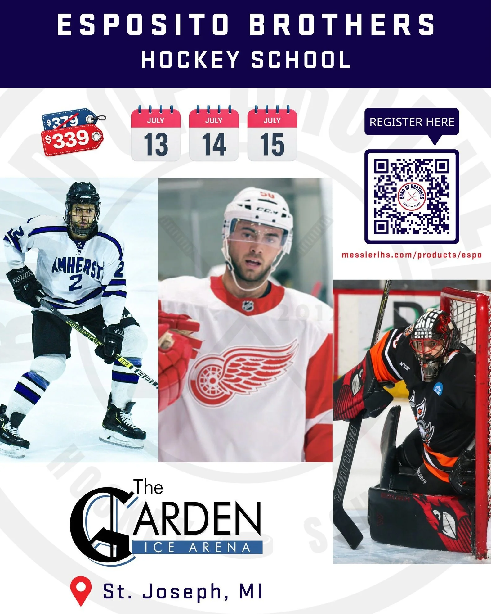 Experience pro-style training sessions and instructional scrimmages led by the Esposito brothers right here in Saint Joseph! This camp emphasizes the same skill development that Luke uses during the off-season as he enters his 10th year of profession