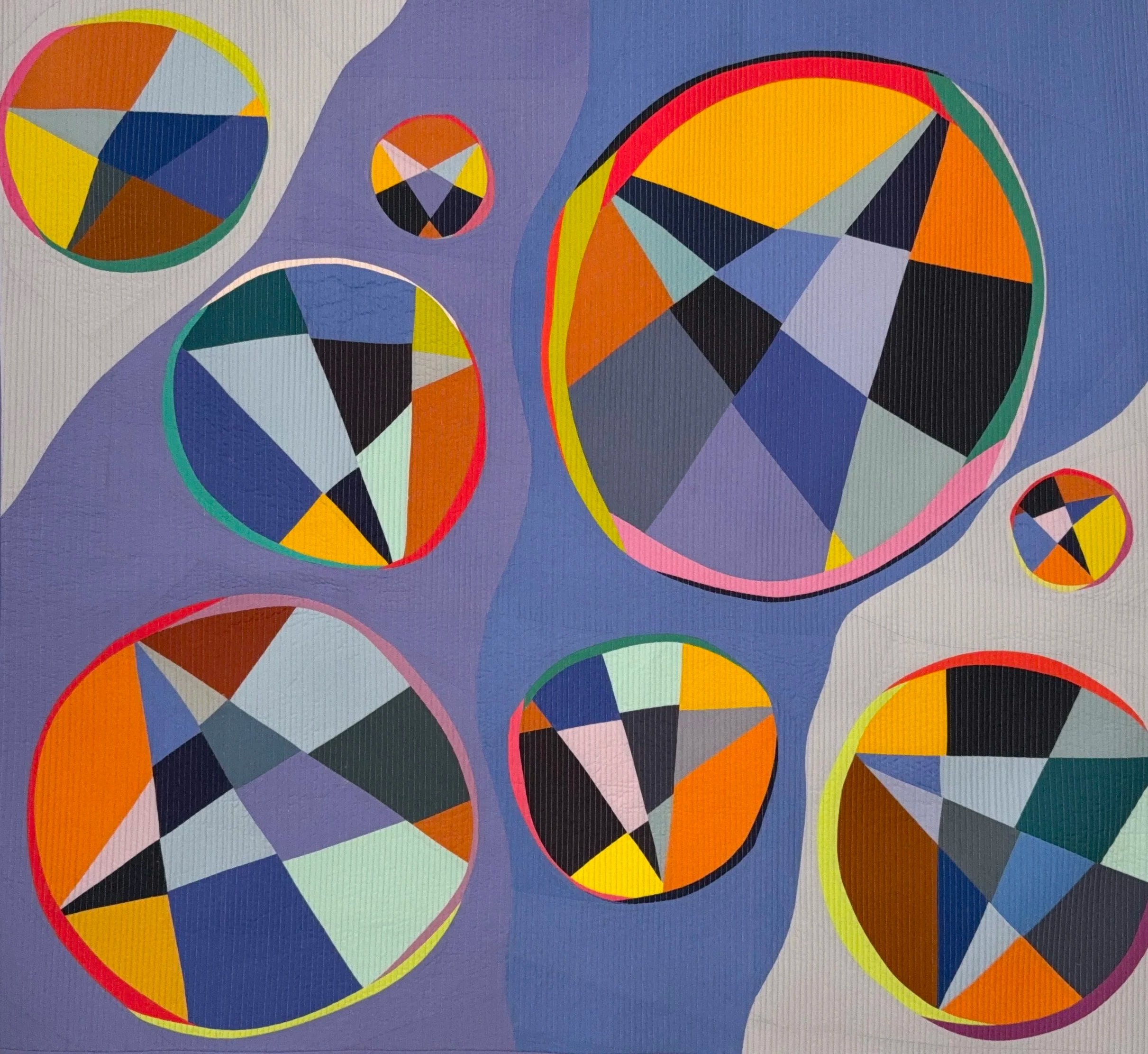 Geometric Drift, 52" x 48" ©Jackie Tu 2025