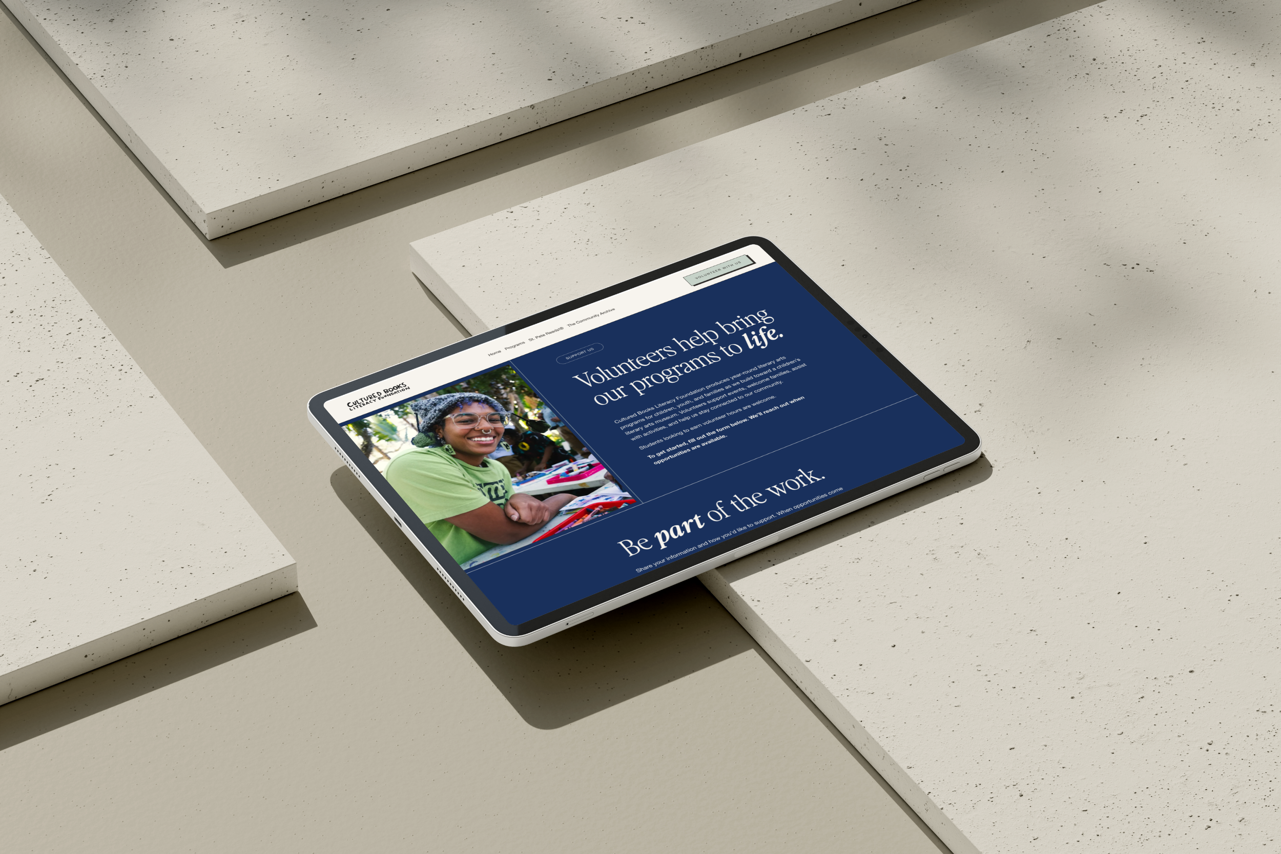 Cultured Books Literary Foundation Squarespace website