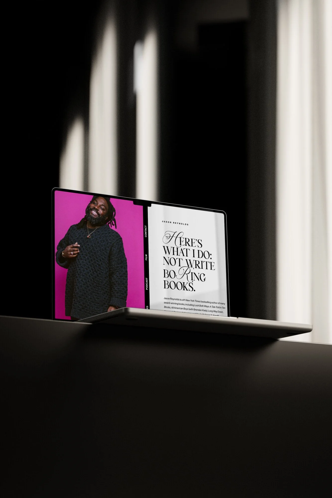 Jason Reynolds author website designed by Golden Launch Creative