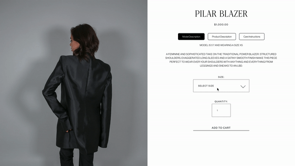 Squarespace e-commerce website