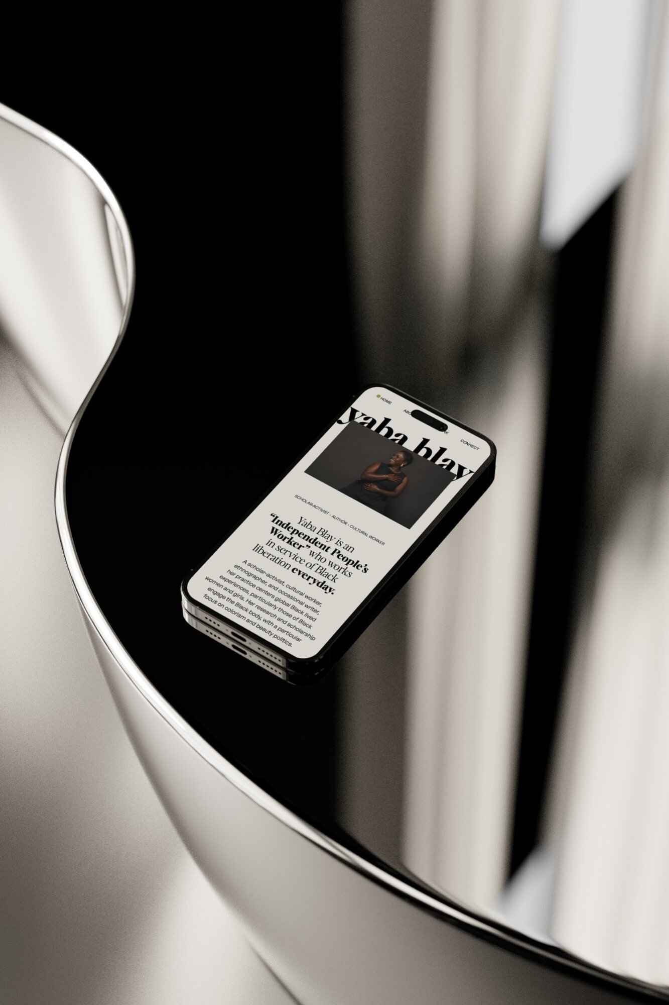 Yaba Blay custom website design by Golden Launch Creative