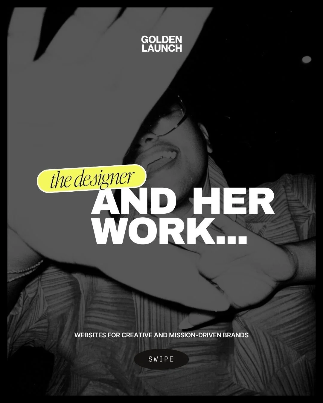 The designer and her work.

What you see: clean layouts, bold typography, sites that feel intentional.

What you don&rsquo;t see: the discovery calls, the user journey mapping, the late-night wireframe iterations, the obsessive attention to how every