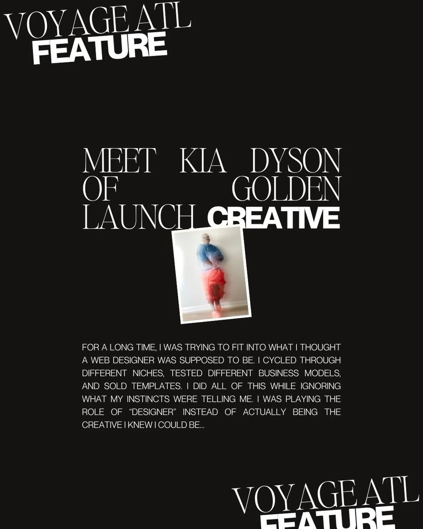Honored to be featured in @voyageatl 

For a long time, I was playing the role of &ldquo;designer&rdquo; instead of stepping into the creative I knew I could be. That shift changed everything about how I work and who I work with.

Read the full featu