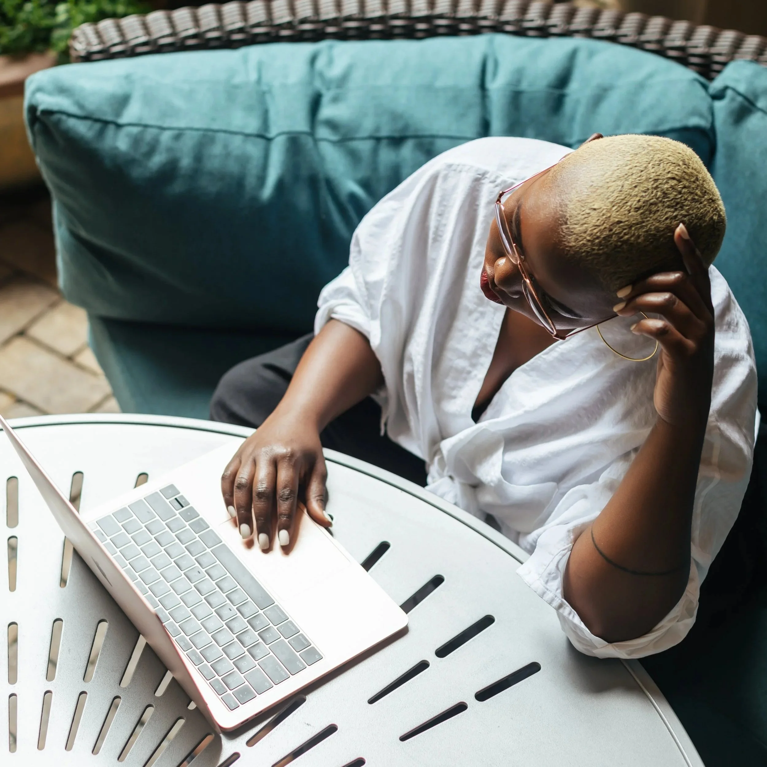 Atlanta website designer workspace with laptop and design tools