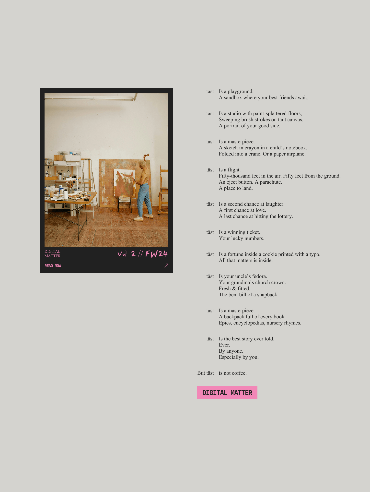 tast coffee website
